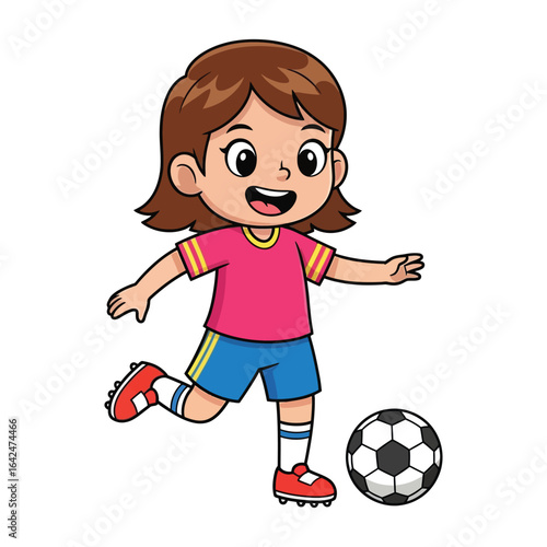 girl with soccer ball
