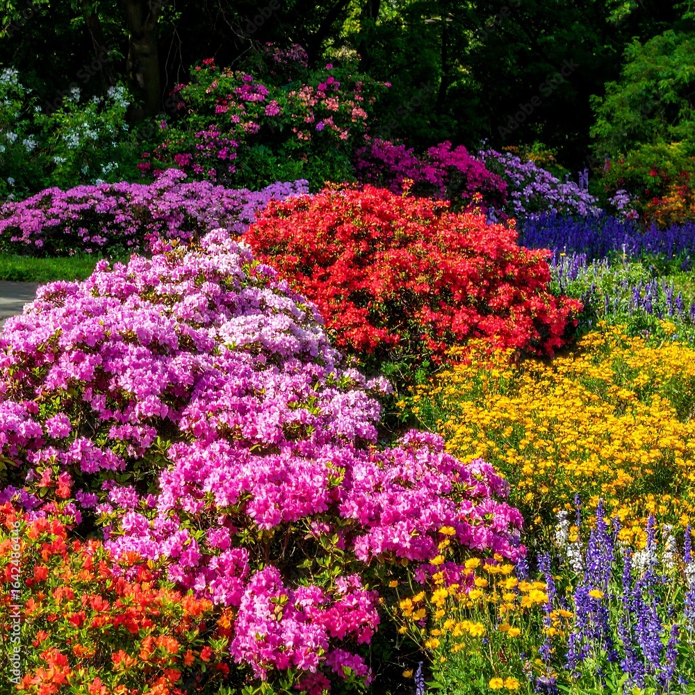 Obraz premium Vibrant flower garden display