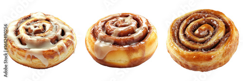 Wallpaper Mural Three cinnamon rolls with different toppings Torontodigital.ca