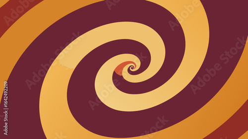 Hypnotic Spiral Pattern in Burgundy and Orange Hues abstract