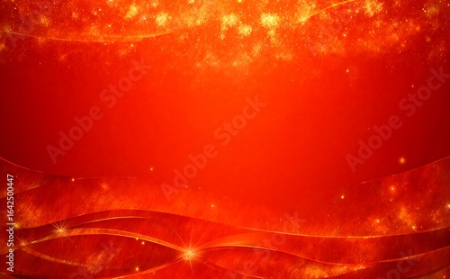 A vibrant red holiday background with festive snowflakes, a glowing star, and a sparkling glass of wine creates a magical Christmas celebration