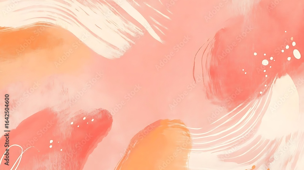 Fototapeta premium Abstract Peach Watercolor Background. (1)
