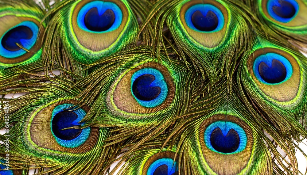 Obraz premium Vibrant peacock feathers