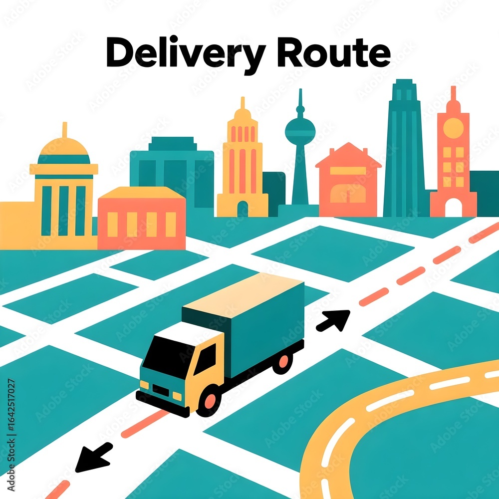 Fototapeta premium delivery illustration