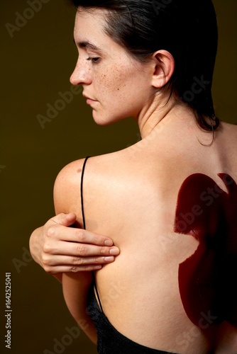Artistic Depiction of Skin With Body Paint on Display