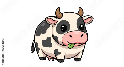 adorable cartoon cow perfect for childrens books and branding