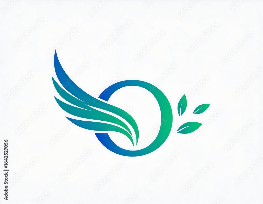 Naklejka premium Abstract wing logo