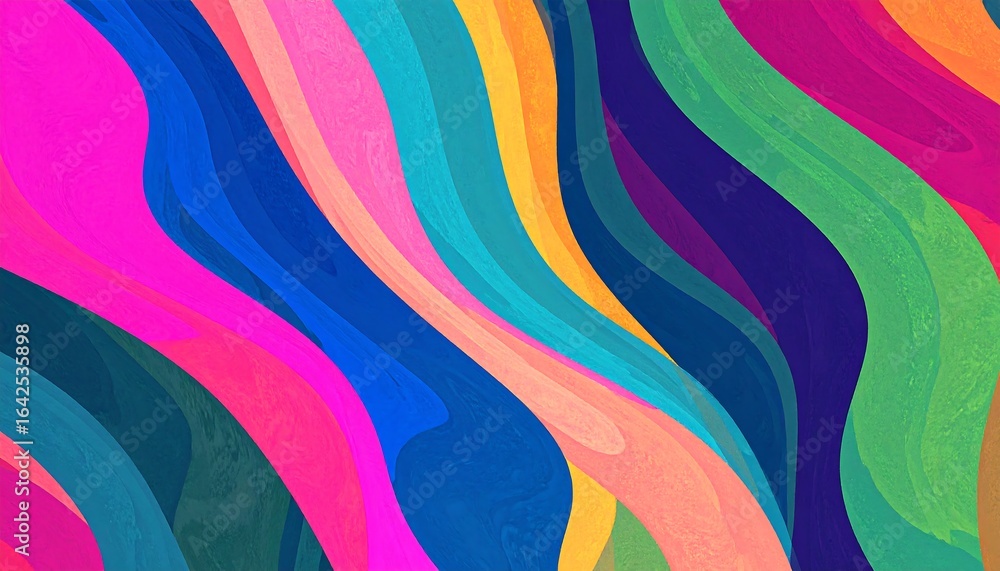 Obraz premium Vibrant wavy abstract background