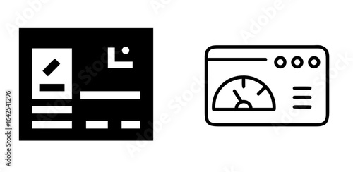 Dashboard Widget Icon for Business Analytics and Data Visualization Tools