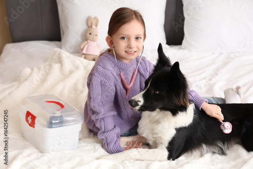 Cute little girl with steth...