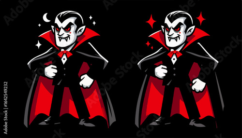 cute dracula flat illustration