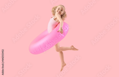 Cute happy little girl in s...