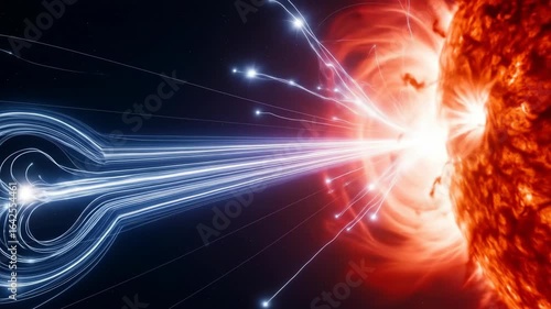 Solar Flare and Magnetic Reconnection Animation
