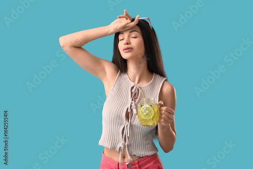 Beautiful young tired woman...