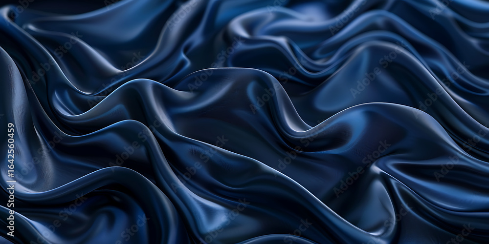 Blue silk fabric with flowing folds and highlights
Blue silk fabric with flowing folds and highlights