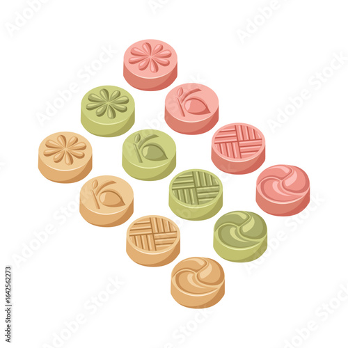 Korean traditional pressed cookies, Dasik