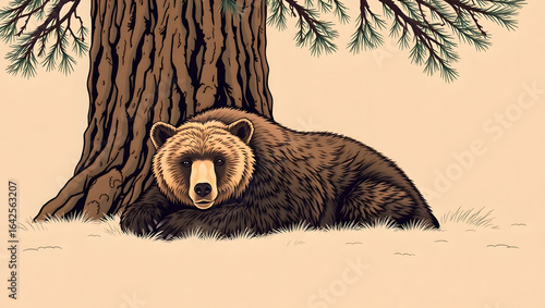 vector illustration of a bear