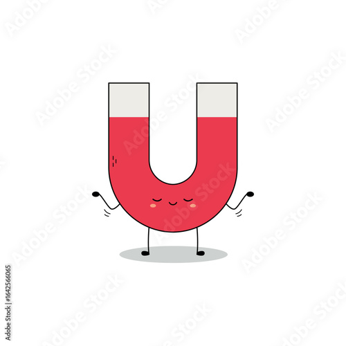 Cute Magnet cartoon character indifference expression doodle