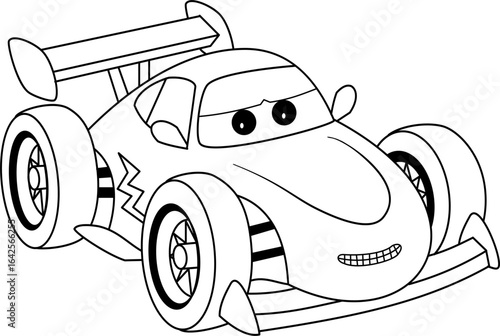 stylized racecar outline