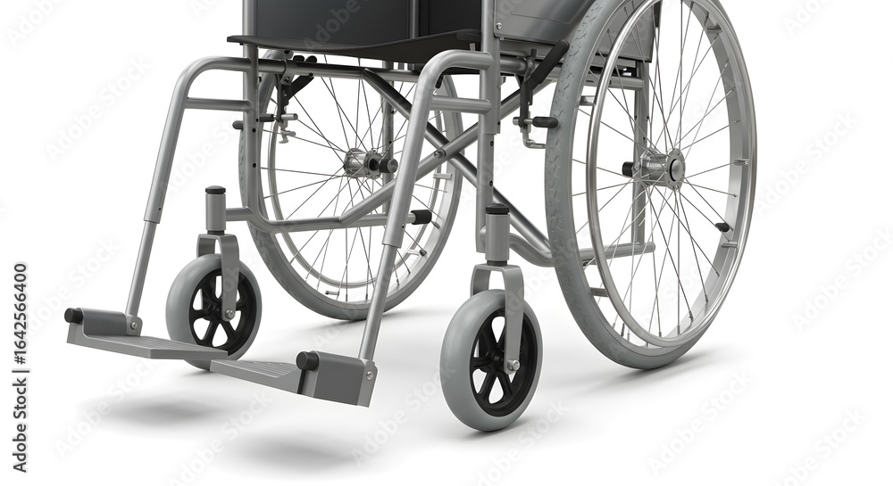 Fototapeta premium Mobility Aid Wheelchair on White Background 