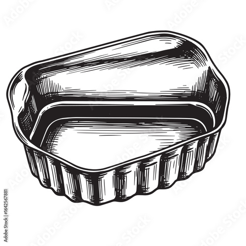 Detailed hand drawn illustration of a vintage sardine can isolated on a white background