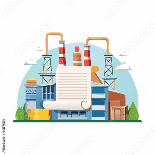 紙製造業とパルプから紙を作る工場工程
