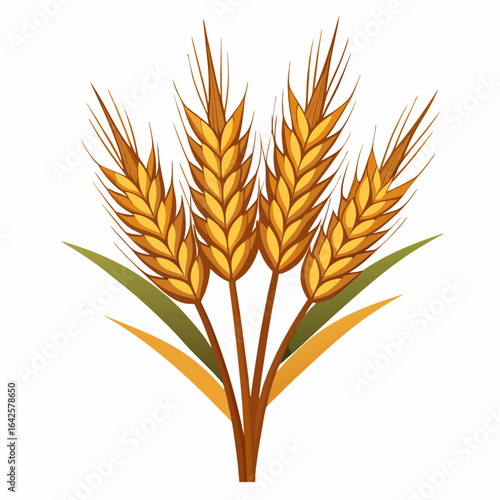 colorful illustration of a rye, isolated on white background