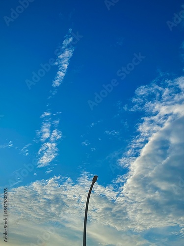 lamppost with the bluesky