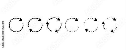 Tableau sur toile Cyclic rotation icon set