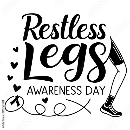 RESTLESS LEGS AWARENESS DAY vector illustration