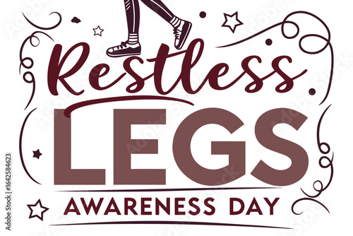 RESTLESS LEGS AWARENESS DAY vector illustration