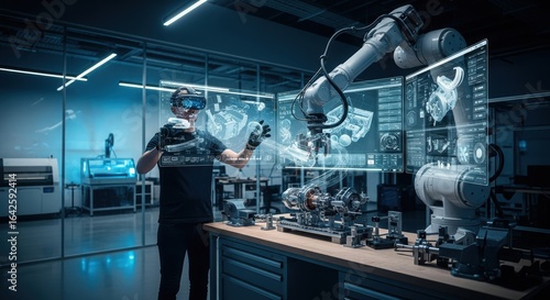 Innovative Robotics and Virtual Reality Integration in Modern Manufacturing Environments