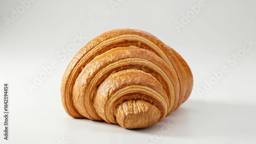 Wallpaper Mural Flaky Croissant on Neutral Background with Soft Lighting Torontodigital.ca