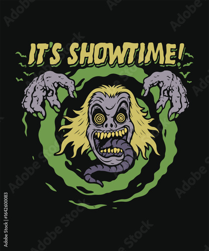 It's showtime skull helloween design