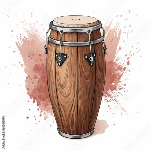 Incredible Create Bold Stroke Conga Drum with Wooden Textu Artistic Expression Excellence Soft Gentle Expression Great for Digital Marketing Campaigns High-Impact Visual Communication Tool Creative As