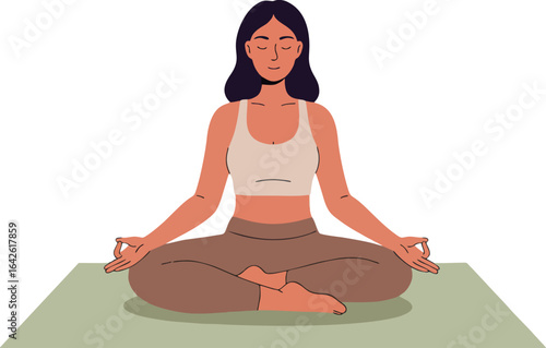 yoga woman in lotus position
