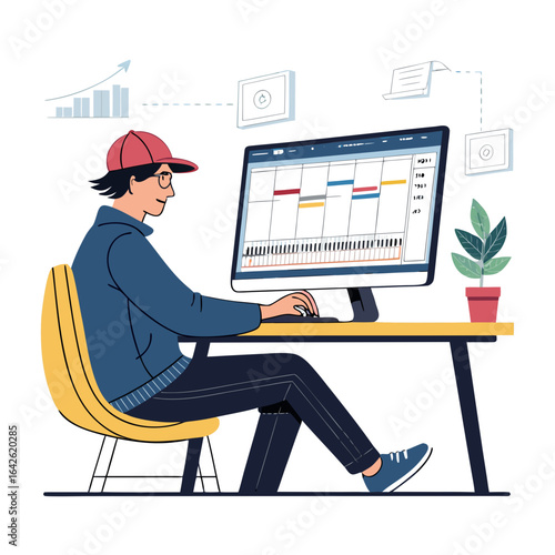 Marvelous Create Bold Stroke Video Editor Working Comp Skilled Craftsmanship Display Warm Inviting Ambiance Ideal for Editorial Content Creation Brand Marketing Visual Excellence Creative Asset