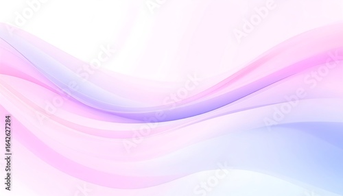 Ethereal abstract background featuring soft flowing waves in gentle pastel pink and purple hues.