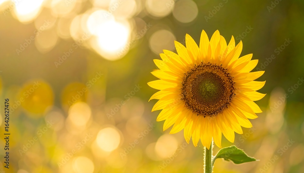 Obraz premium Sunflower in warm sunlight