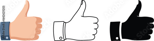 Thumbs up vector illustration like icon good job concept