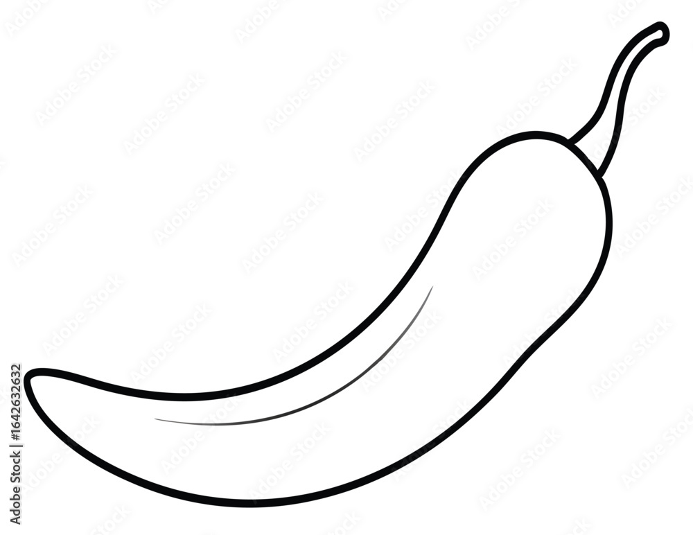 Vibrant serrano pepper illustration with fresh green leaves Vibrant serrano pepper illustration with fresh green leaves