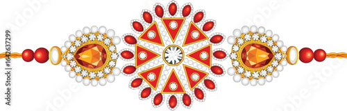 Beautiful rakhi design for raksha bandhan festival celebration