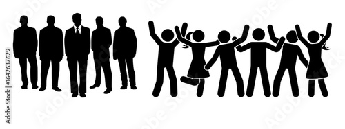 Group of People Icons Vector Design for Community, Teamwork, and Social Interaction