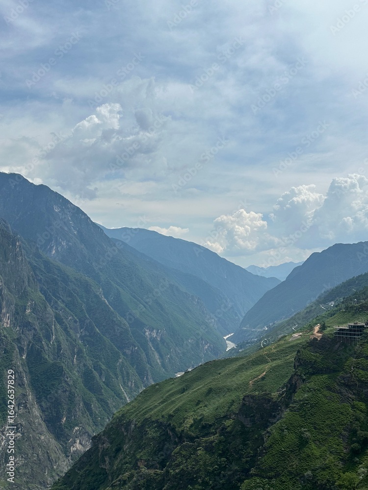 Fototapeta premium mountain landscape with clouds
