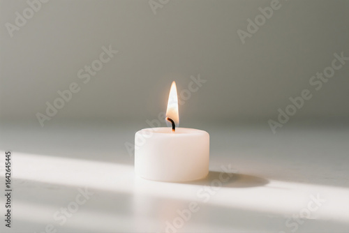 Wallpaper Mural burning candle on a white background Torontodigital.ca