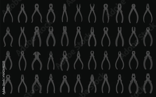 Assorted pliers tool collection tools hardware