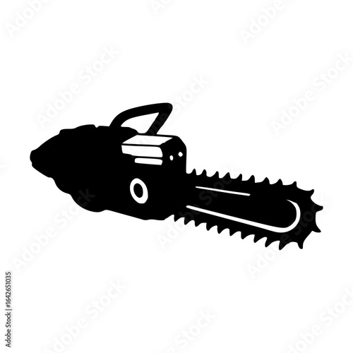 chainsaw silhouette vector