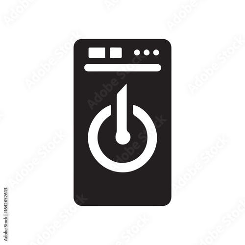 minimalist powerbank logo with white background