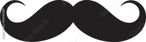 men mustache silhouette vector isolated