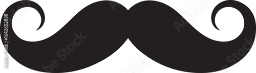 men mustache silhouette vector isolated